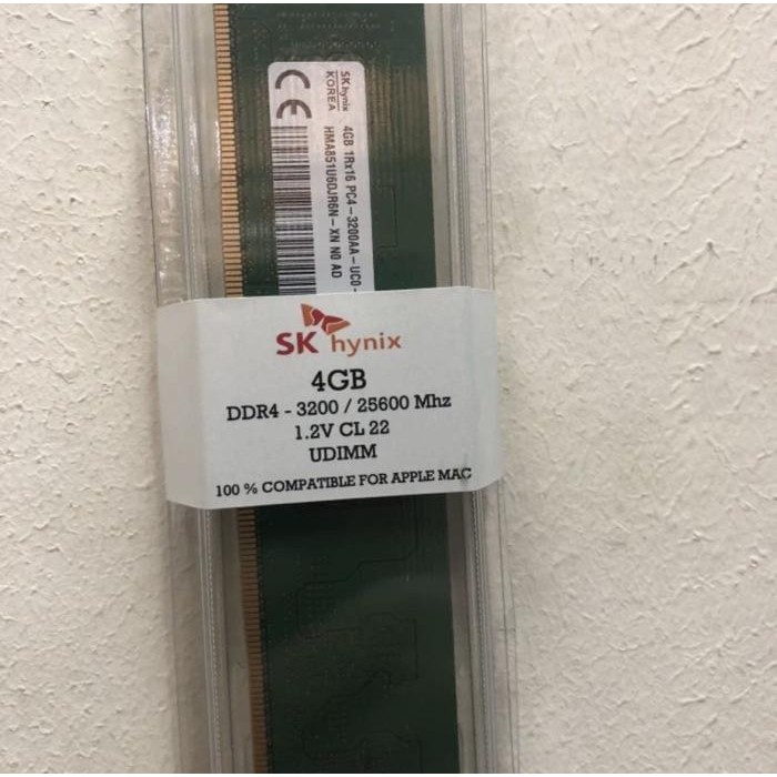 [sovrel] RAM SK Hynix 1Rx16 Pc4-2400T 4GB DDR4 UDIMM - 4GB 3200