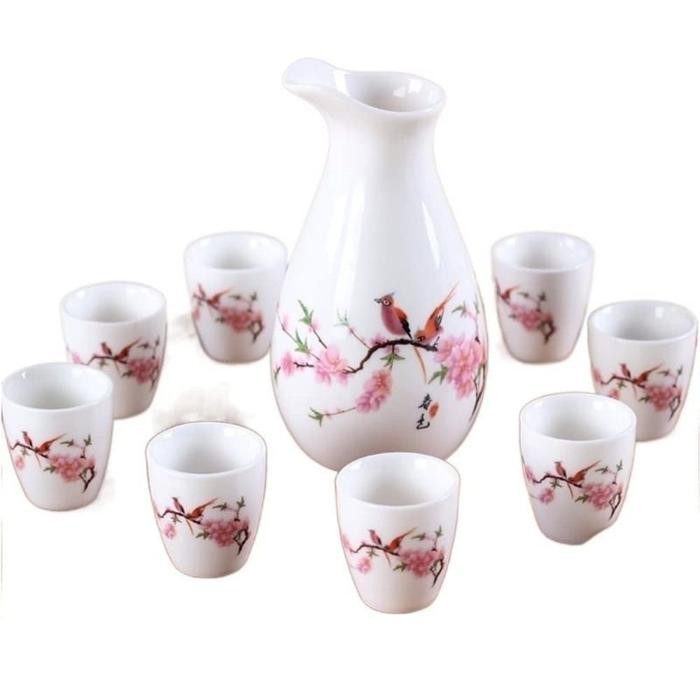 9pcs/Set Teko Cangkir Set Keramik Japanese Teapot Set Teko Keramik Set Cangkir - 1Set