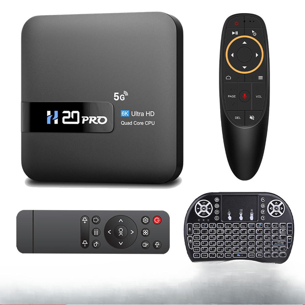 H20PRO Android 10 TV BOX Allwinner H616 Dual Wifi Quad Core 1080P Video TV BOX 4K HD Voice Assistant