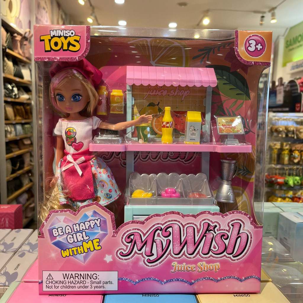 MINISO cute Face Doll (Coffe Shop & Juice Doll) MAINAN  BONEKA PAJANGAN ANAK DEWASA