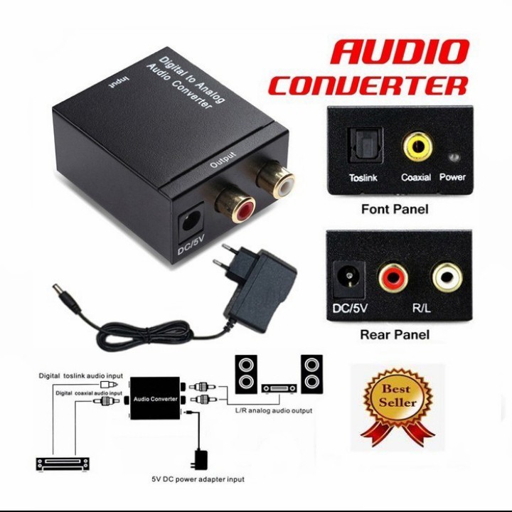 Converter Digital to analog audio converter toslink optical / converter digital to analog / audio to