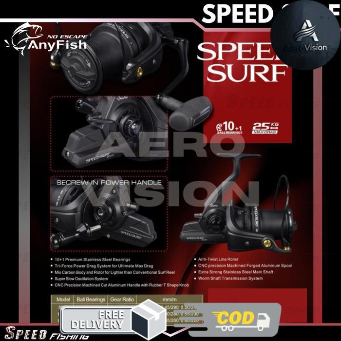 Reel Pancing Anyfish Speed Surf 8000 10000 12000 Spinning Long Spool - 8000
