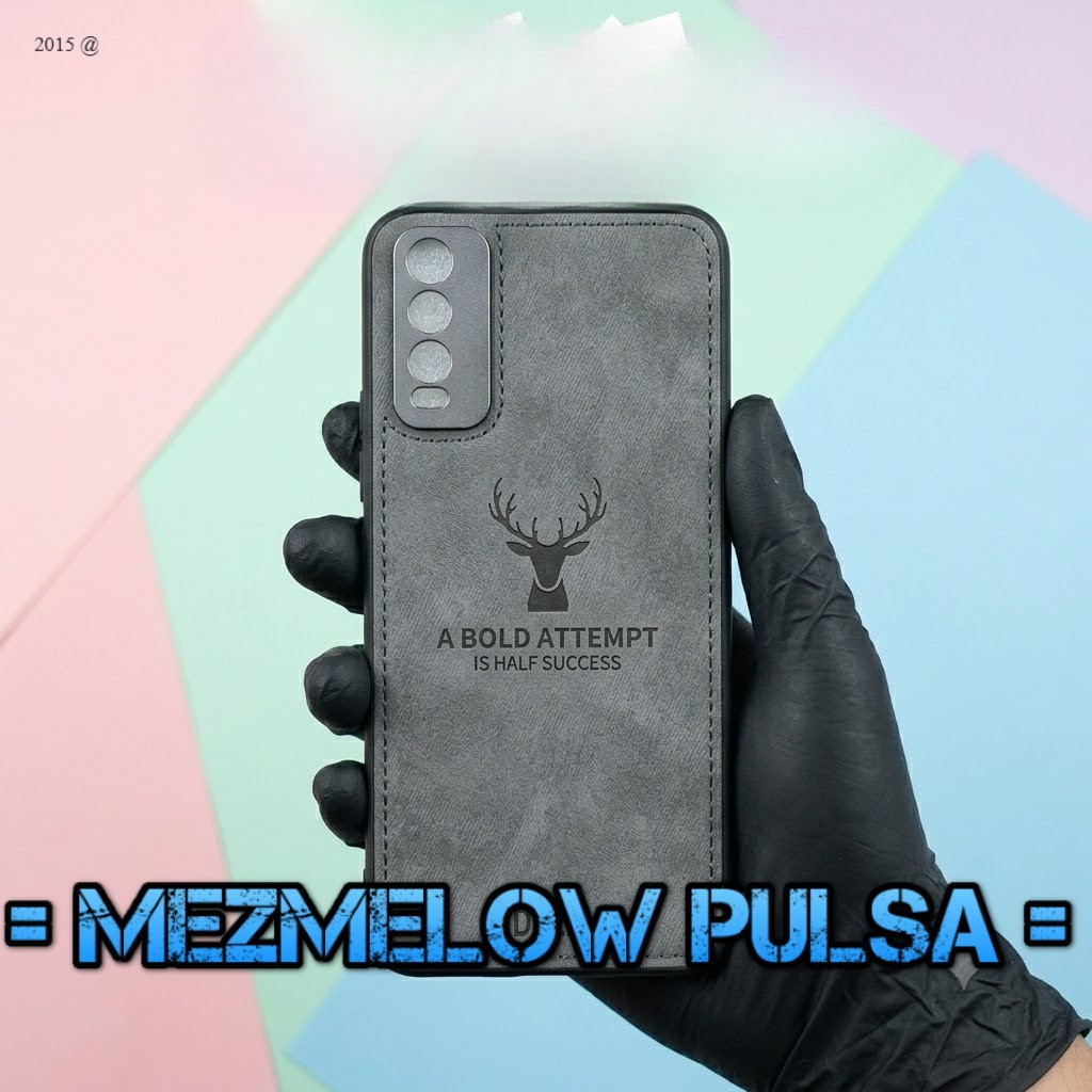 Case Cloth Jeans / Case Canvas Deer Casing Gambar Rusa Hape Case VIVO Y20 / VIVO Y20S