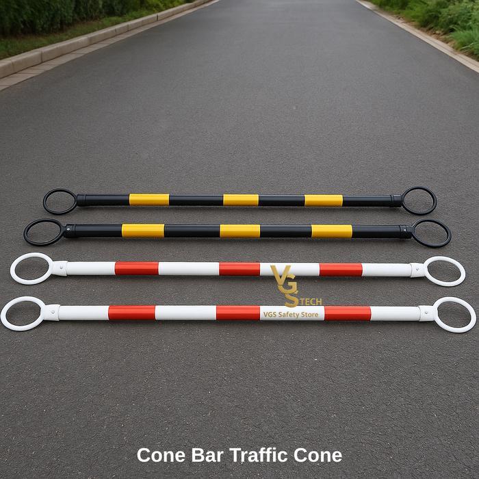 Safety Cone Bar Pengaman Jalan Penghalang Jalan Traffic Cone - Hitam Kuning