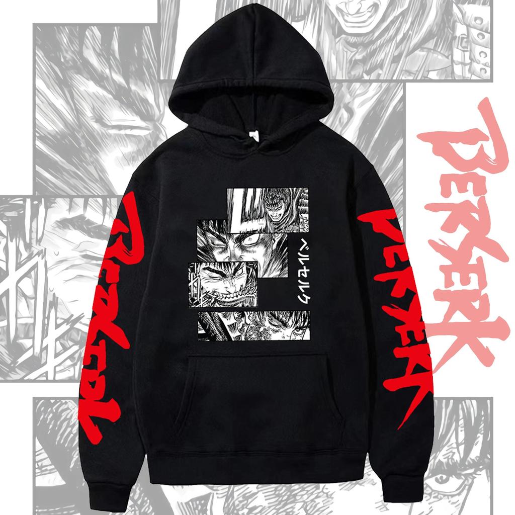 Hoodie Anime Berserk -  Hoodie Unisex Black Long Sleeve