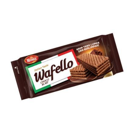 WAFELLO WAFER CHOCO BLAST 21 GRAM ROMA SACHET RENCENG SNACK COKLAT - CHOCO BLAST
