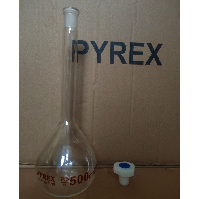 volumetric flask/labu ukur 500 ml pyrex     Berkualitas