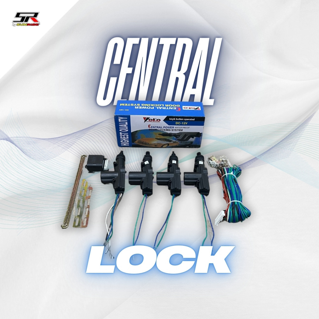 CENTRAL LOCK YOKO Sentral Lock Kunci Mobil 4 Pintu Central Lock YOKO Set Mobil 4 Pintu Universal