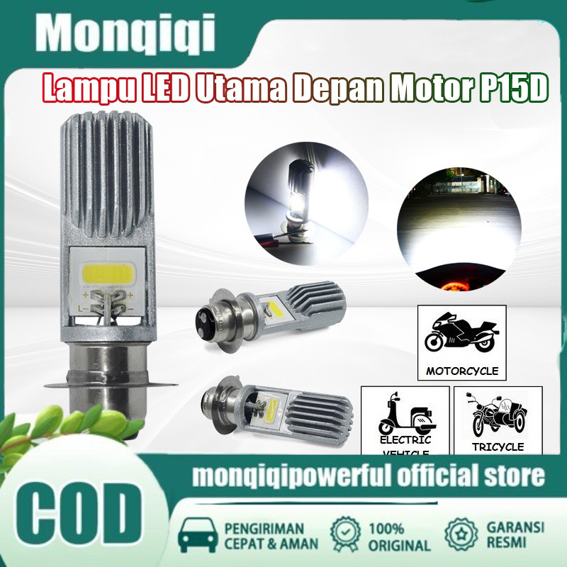Lampu Depan Sepeda Motor LED 12V Lampu Led Motor Super Terang P15D Lampu Depan Sepeda Motor