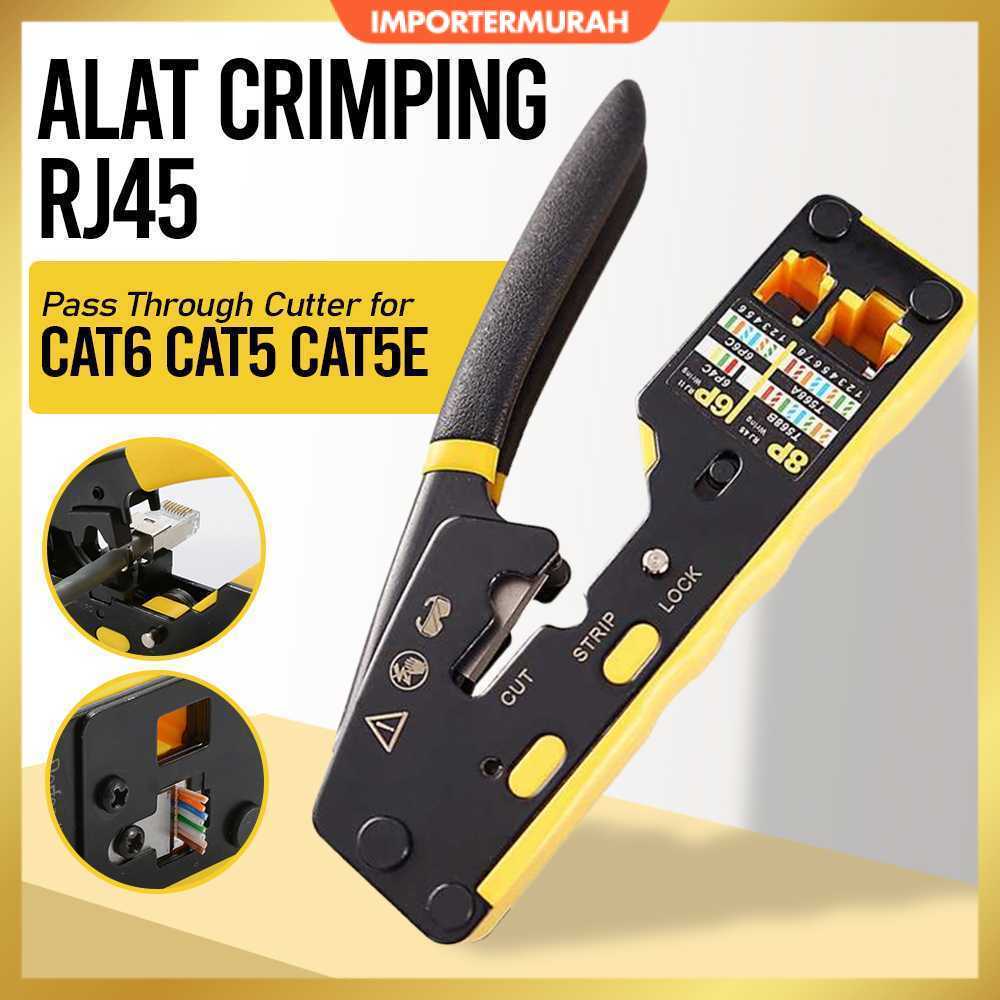 Alat Crimping RJ45 Pass Through Cutter for CAT6 CAT5 CAT5E - 6088