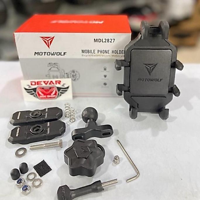 Phone Holder Motowolf lobster. Stang sepeda motor  Holder Hp Motowolf