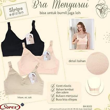 8202 SOREX NURSING BRA BH Ibu Menyusui & Ibu Hamil Size 34-38 busa tip