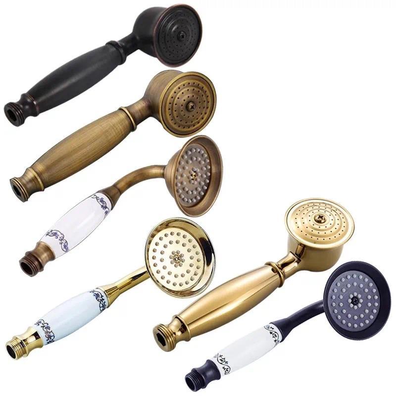 Gold Handheld Shower Head Antique shower holder,plumbing hose Toilet bidet sprayer,Black Hand shower