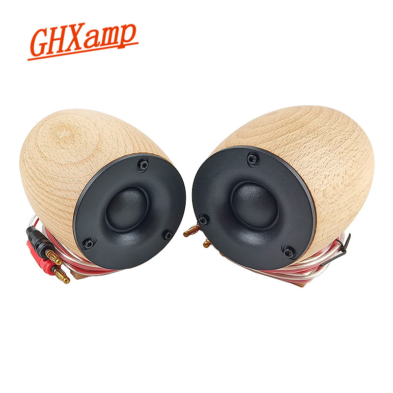GHXAMP 1Pairs Wooden Super Tweeter Speaker 8OHM 20W Dome Neodymium Treble Silk aphragm Home Theater 