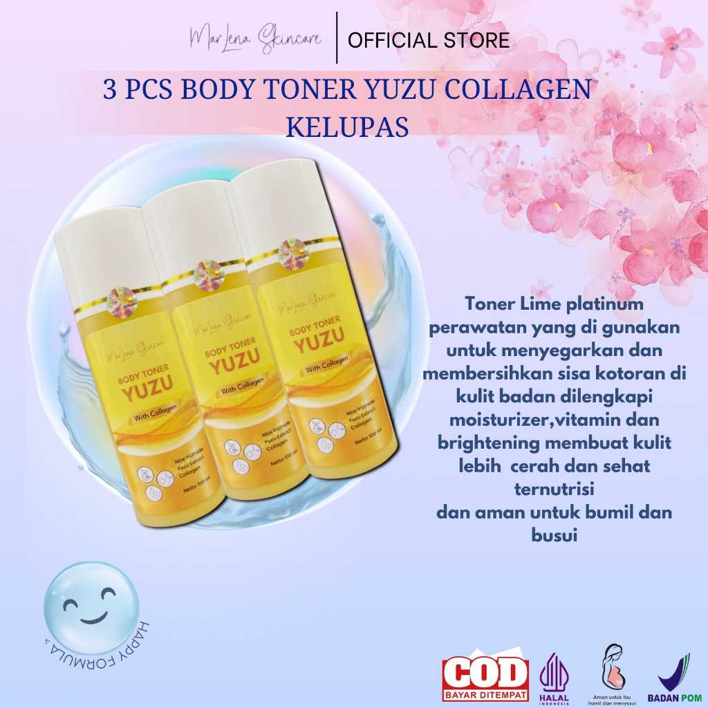 PAKET  3 Toner BADAN LIME YUZU WITH  collagen