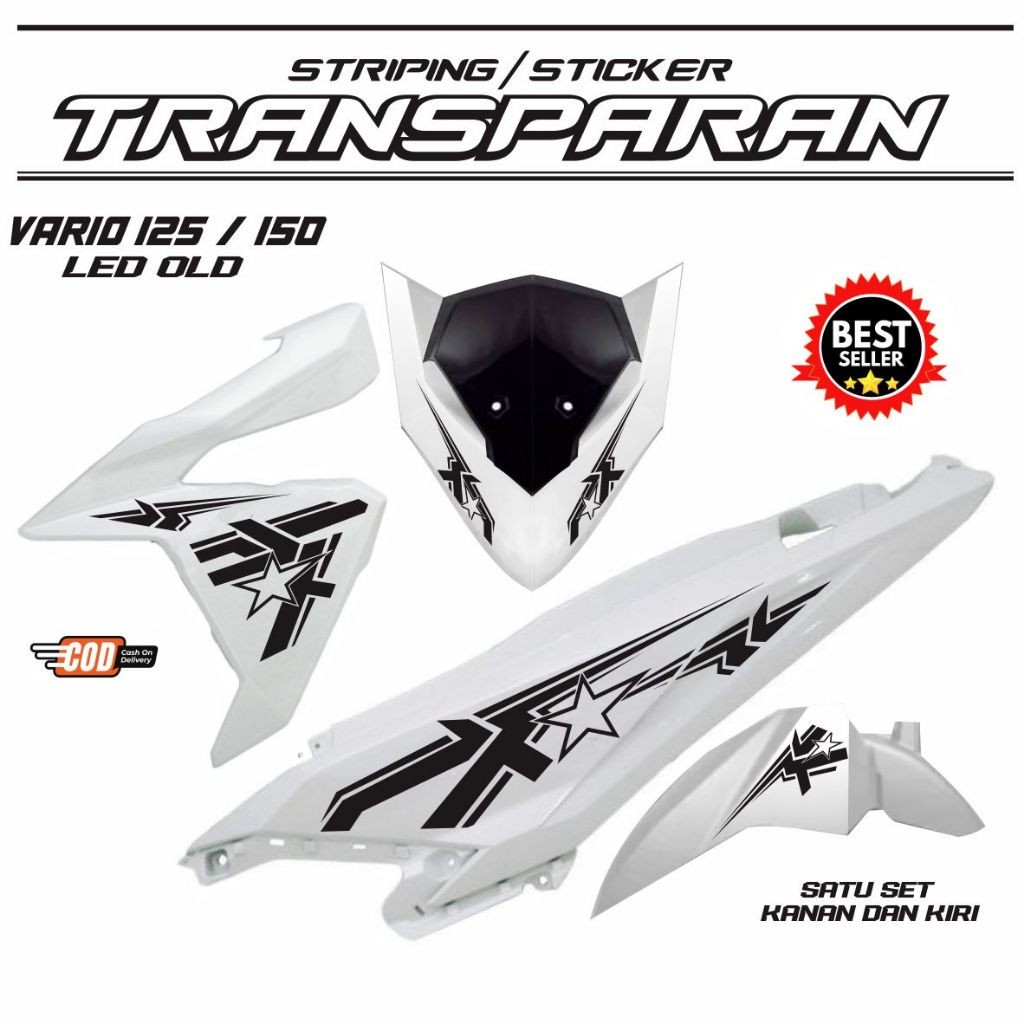STIKER TRANSPARAN VARIASI KEREN MOTOR HONDA VARIO LED STICKER MOTOR