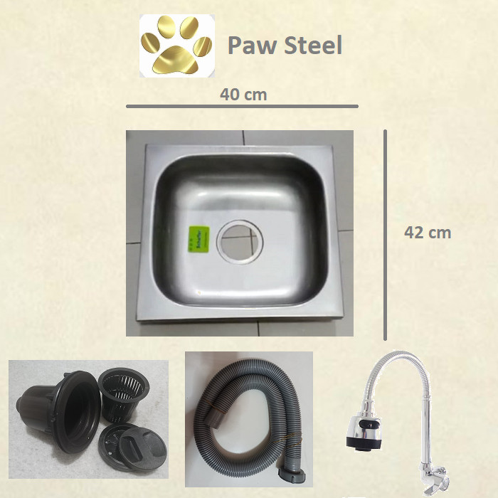 

Bak Cuci Piring Kitchen Sink Stainless Steel 40x42cm