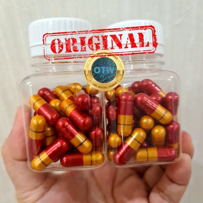 pelansing Kapsul Merah Orange SUPER STRONG, OTW LANGSING KJP Kapsul OBAT DIET Ampuh
