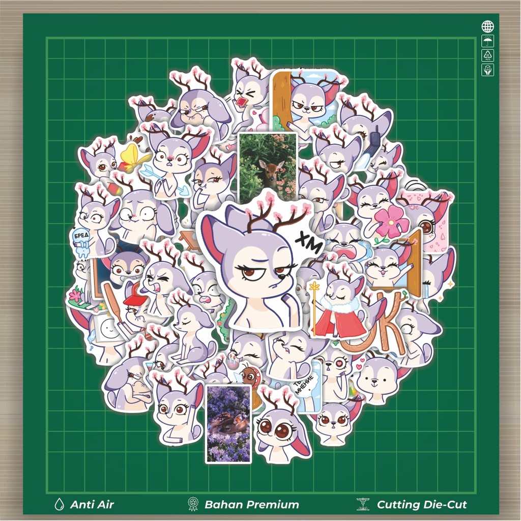 

Stiker Cutting Pack Stiker Animal Cute Bloomy Isi 100Pcs Series Aesthetic Lucu Keren Untuk Koper Bahan Vynil