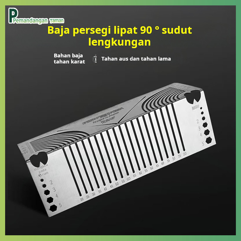 

Penggaris lipat tabung persegi multifungsi penanda tabung persegi lipat sudut bulat pengaturan sudut siku-siku artefak penggaris sudut penggaris gambar tambahan