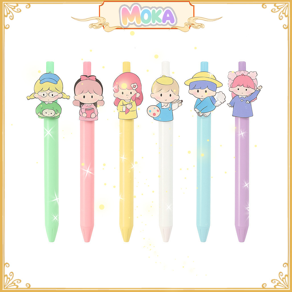 

MOKA PULPEN GEL MEKANIK 1 SET ISI 4 PCS COLORFUL CARTOON KAWAII TINTA HUTAM 0,5 MM MKP135