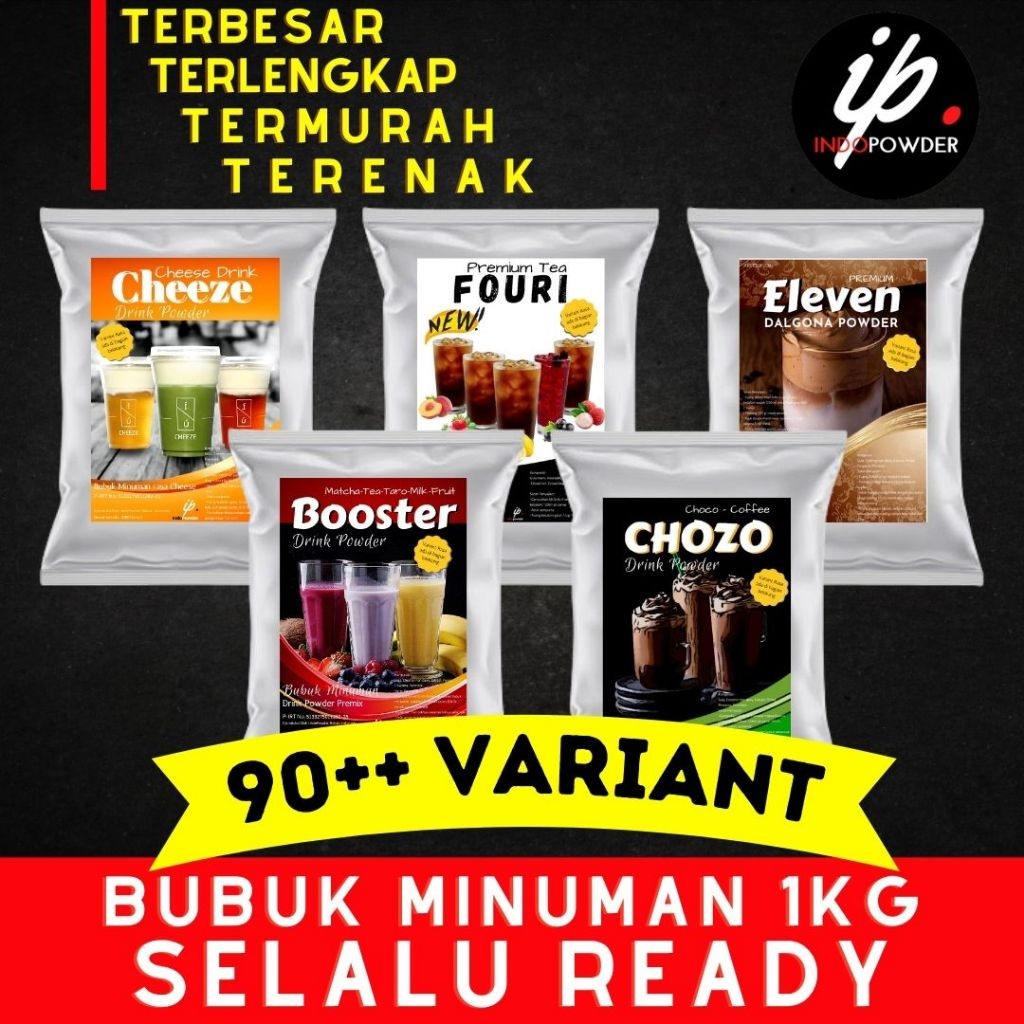 

INDOPOWDER BUBUK MINUMAN ANEKA RASA 1Kg 90++ Variant - Serbuk Minuman 1Kg - Bubuk Minuman