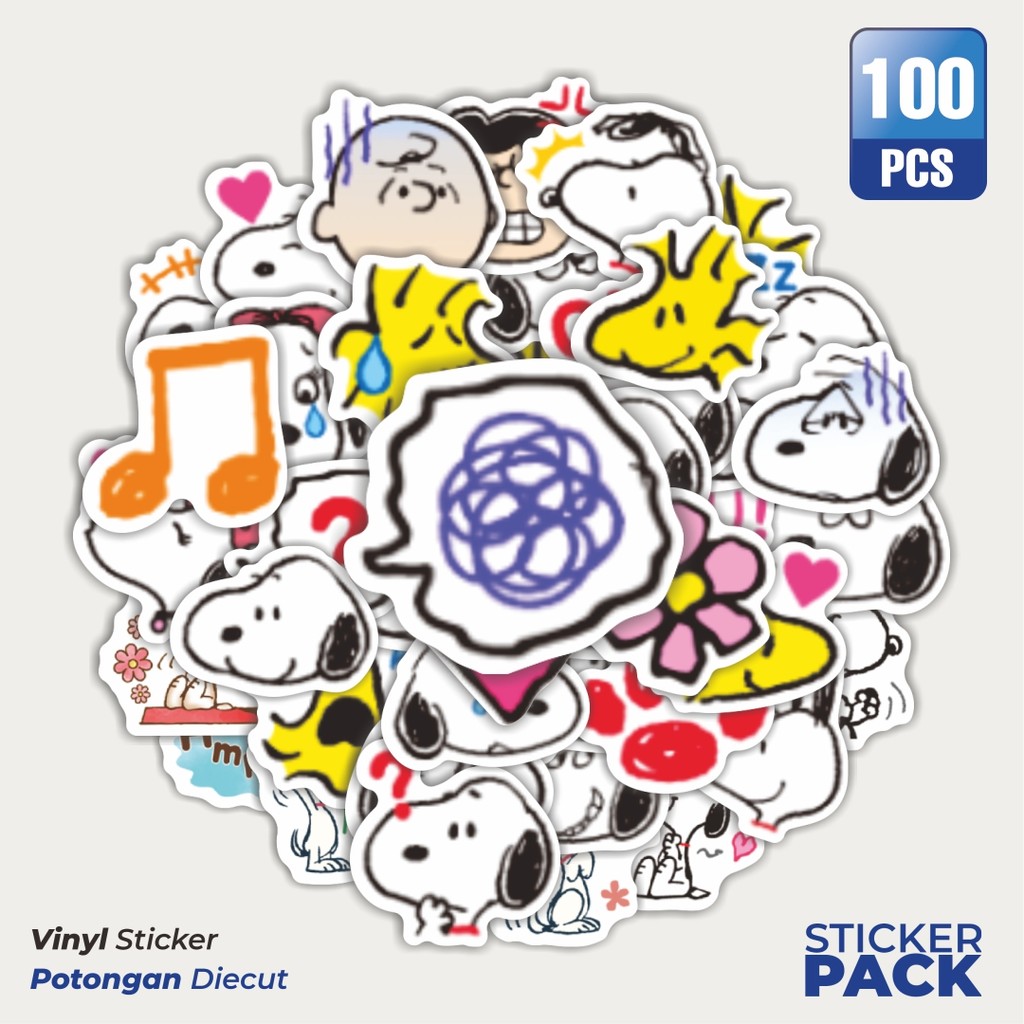 

Terbaru! 50 pcs Stiker kartun Snoopy V43 Dekorasi Lucu Kreatif untuk Notebook, Skateboard, HP
