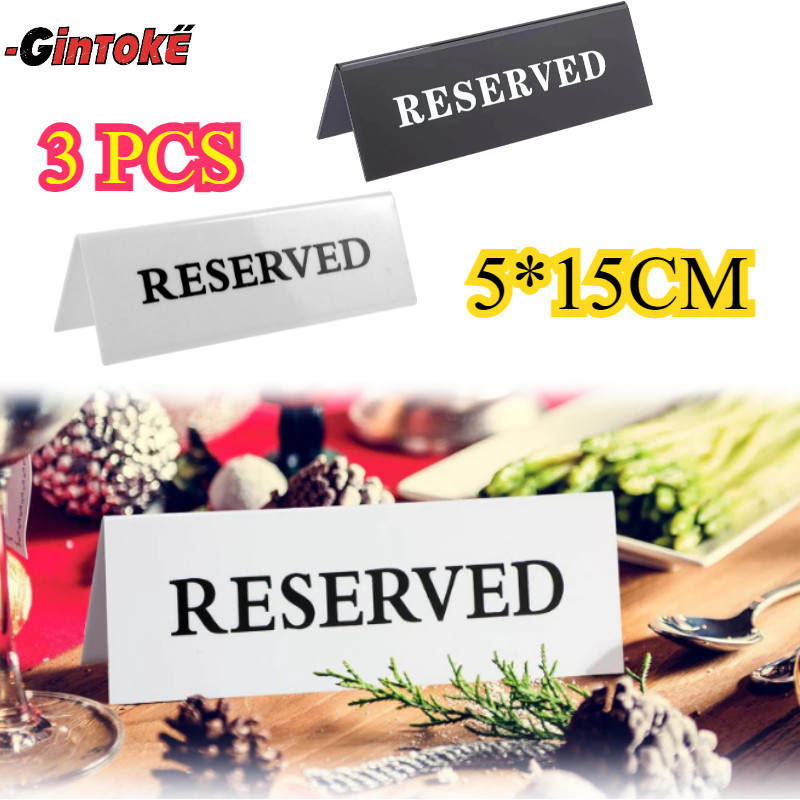 

3PCS Papan Meja Reserved Akrilik Papan Tanda Meja Restoran & Cafe Bahan Akrilik Tebal/Papan Meja Reserved Akrilik Elegan – Tanda Meja Restoran & Kafe/SURYA Reserved Plat | Papan Reserve Restoran Panjang