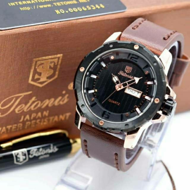 JAM TANGAN PRIA TETONIS ORIGINAL TANGGAL HARI AKTIF ANTI AIR ||JAM TANGAN WANITA TERBARU