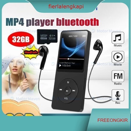MP4 Player Bluetooth MP3 Mini Player Bluetooth MP3 Bluetooth Speaker Free 32GB Card USB/Type C 1.8 I