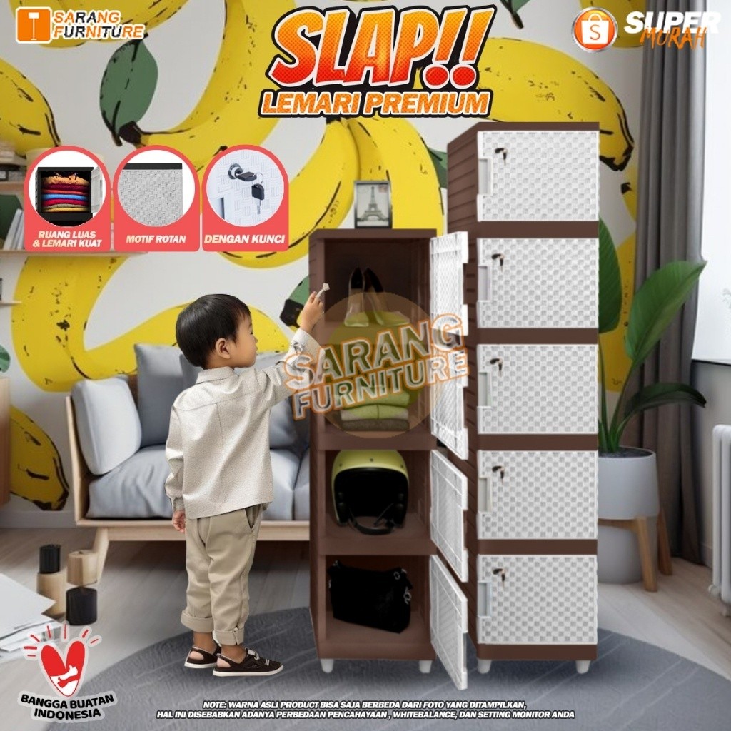 LEMARI PAKAIAN MINIMALIS KINGDOM SLAP KINGDOM SLAP SUSUN LEMARI PLASTIK LEMARI BAJU LEMARI ROTAN LEM