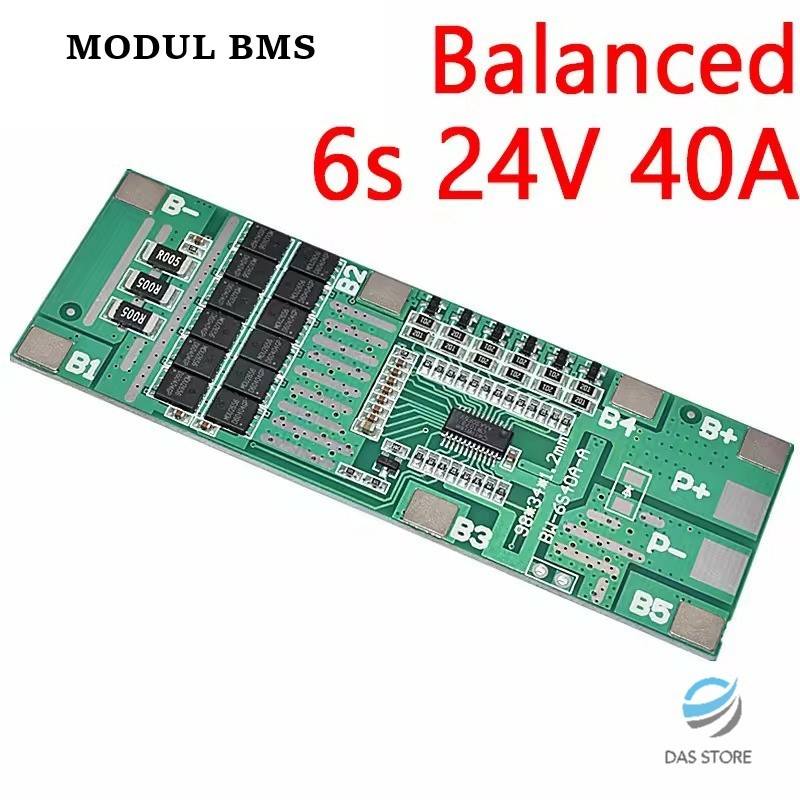 Modul BMS 6S 24V 20A Baterai Lithium 18650 Balanced
