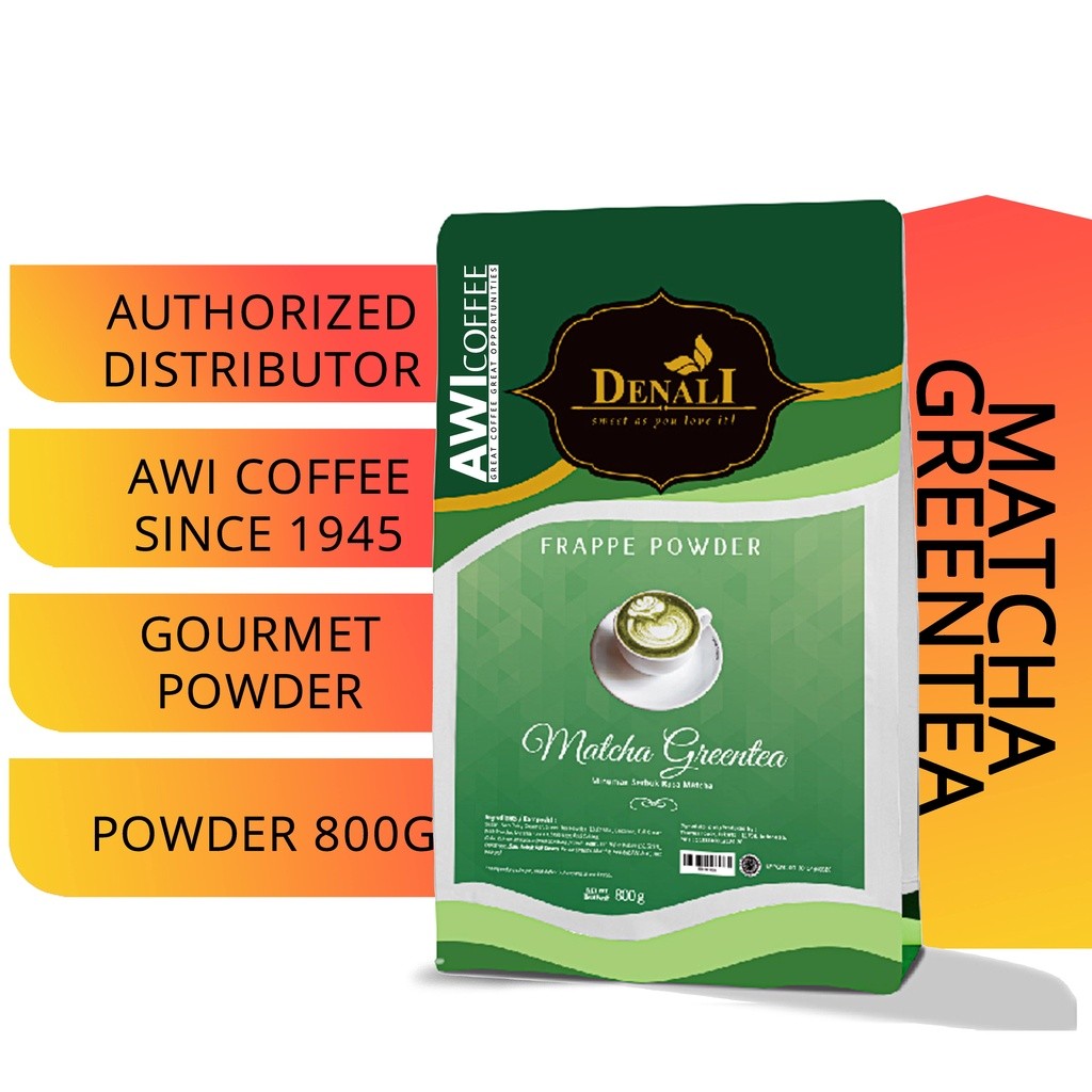 

Awi Segar Harum I Powder Matcha Greentea 800gr I denali I coffee | Flavored