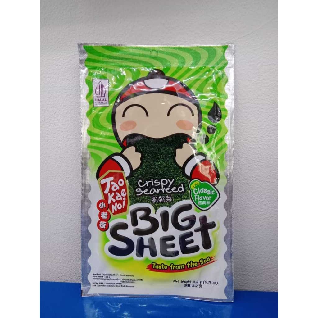 

TAO KAE NOI SEAWEED BIGSHEET CLASSIC 3.2GR
