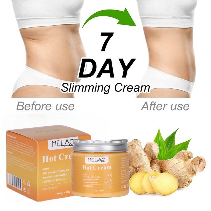MELAO HOT CREAM FAT BURNER FAT BURNER BREAST REDUCER CHEST FAT BURNER CREAM ANTI-CELLULITE - 100G AN