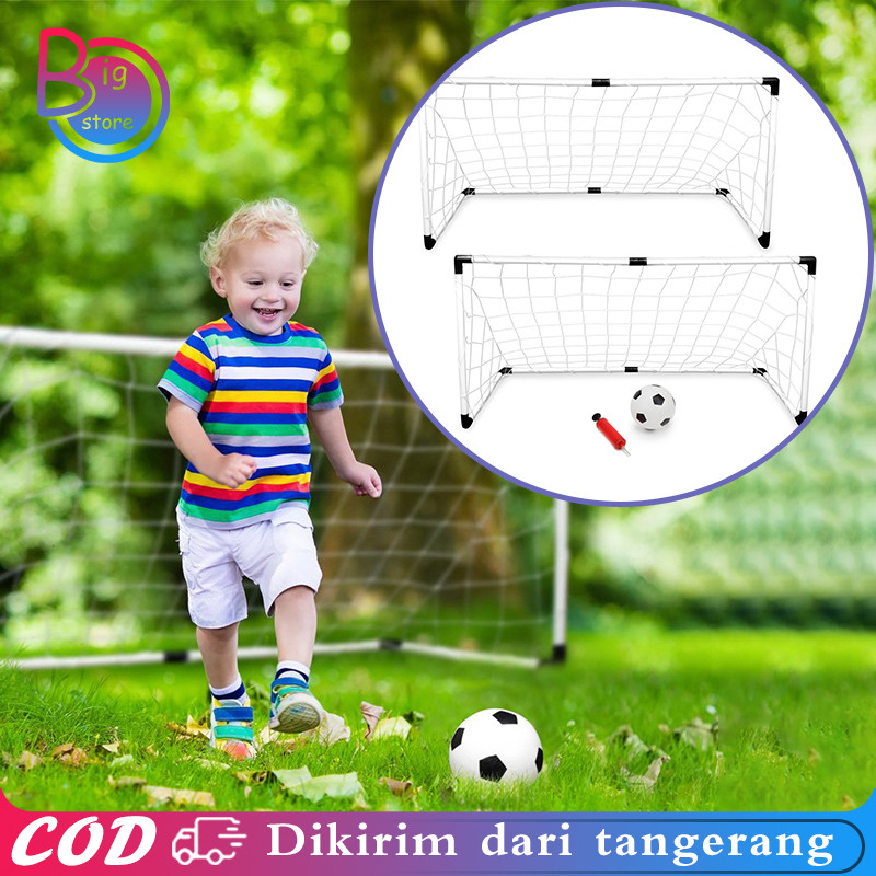 2pcs/Set Mainan Gawang Sepak Bola Anak Edukasi Gawang Bola Anak Portabel Gawang Futsal Anak