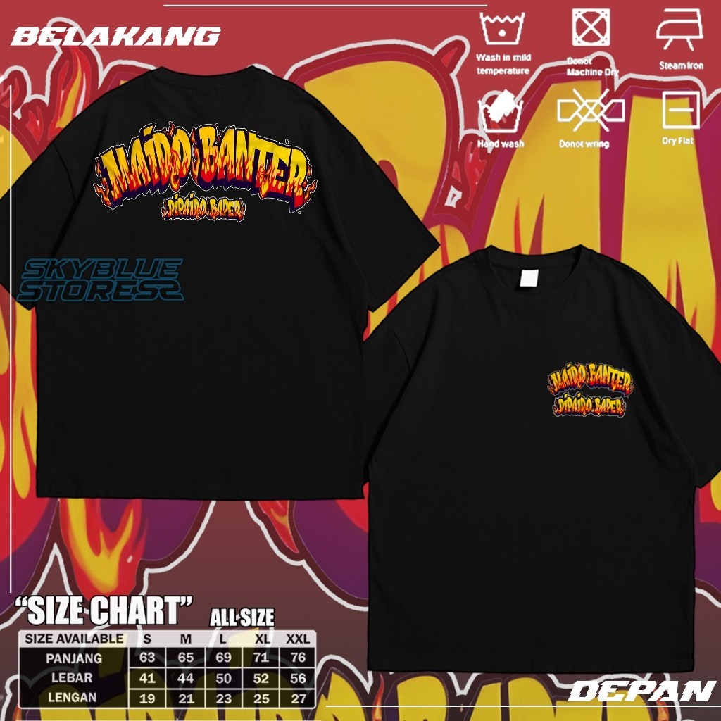 KAOS DISTRO MAIDO BANTER UNISEX - SkyBlue Store - SkyBlue Fashion