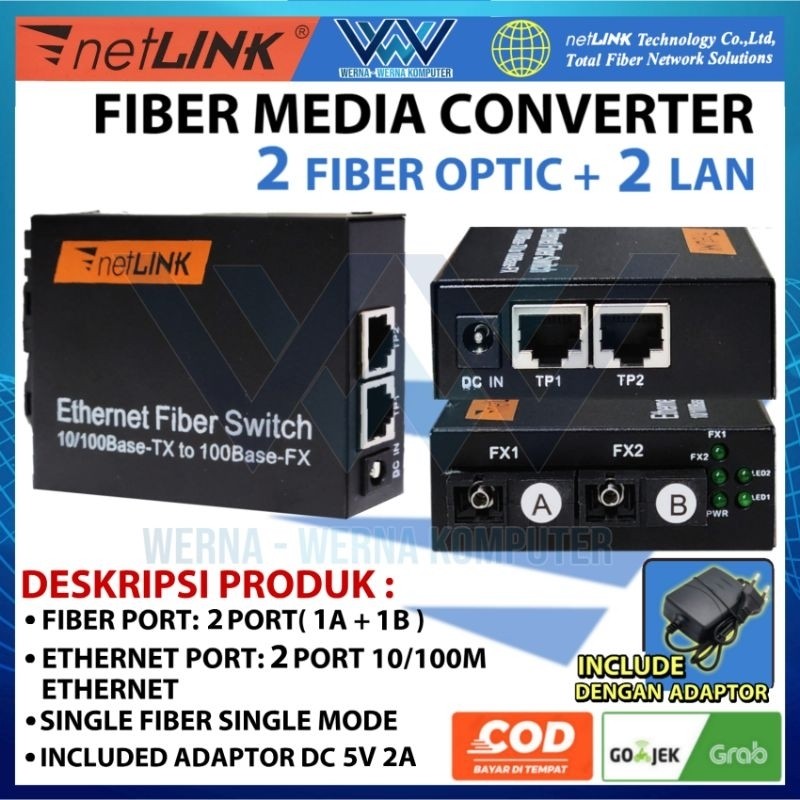 Media Converter 2 FO 2 / 3 FO 2 LAN / 2 FO 4 LAN 10/100 Ethernet Switch Fiber Optic Konverter Netlin
