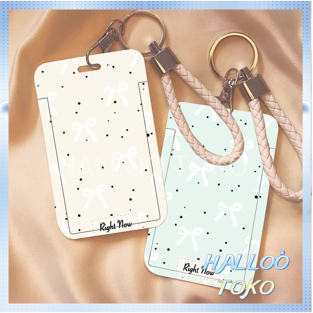 

ID CARD HOLDER MOTIF KAWAII TEMPAT KARTU PHOTOCARD PHOTO CARD Pelindung + Dasar Pita Bintang Berbintik