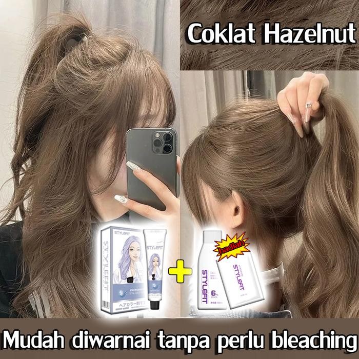 PROMO  STYLE FIT Tidak perlu pemutihan hair colour pewarna rambut halal 230ml Pewarna Herbal Cat Ram