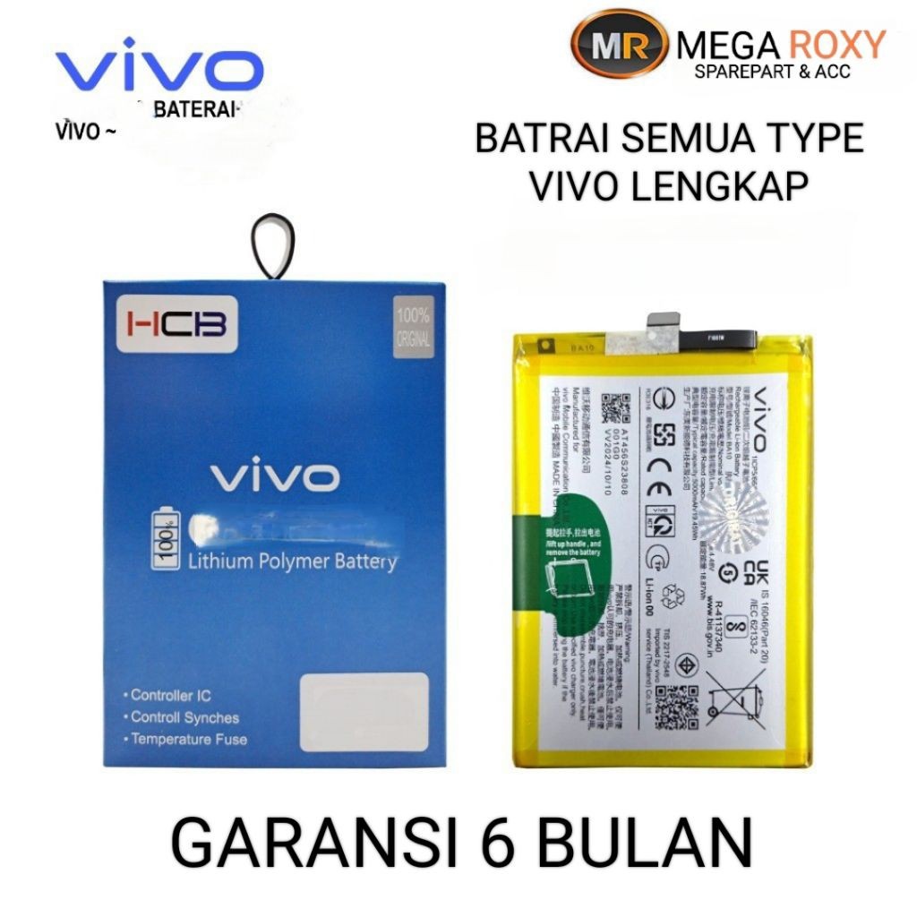 ( AR ) BATRE VIVO SEMUA TYPE ALL V5 LITE V7 S1 PRO V7 PLUS V9 V11 V15 V17 V19 V21 V23 V23E Y20 Y12 Y