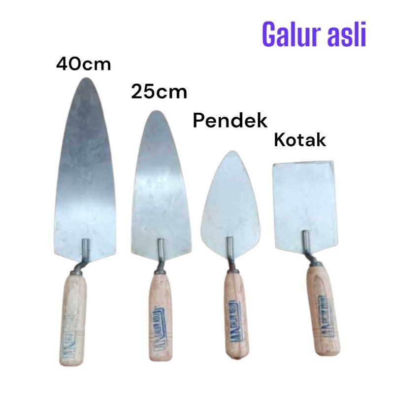 Sendok Semen Kotak Galur Asli / Cetok Semen Tukang Bangunan