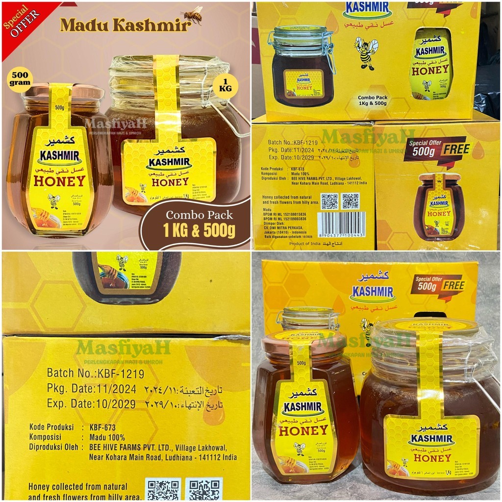 

MADU KASHMIR BUNDLING 1KG+500GR 500GR+250GR 227GR+125GR MADU ASLI ALAMI ORIGINAL BUNDLING HARGA MADU KEMASAN TRAVEL PACK CEMILAN SEHAT SELAI ROTI MM