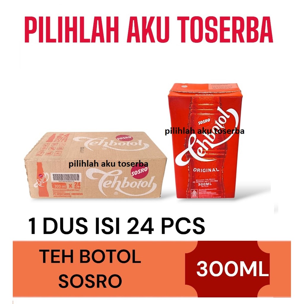 

Teh Botol Sosro Kotak Original 330 ml MENJADI 300 ML - ( HARGA 1 DUS ISI 24 )