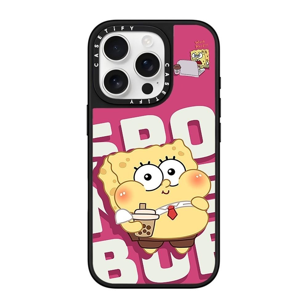 CASETiFY Mirror iPhone Case [ 4.9ft Drop Protection/Compatible with Magsafe] -SpongeBob SquarePants 
