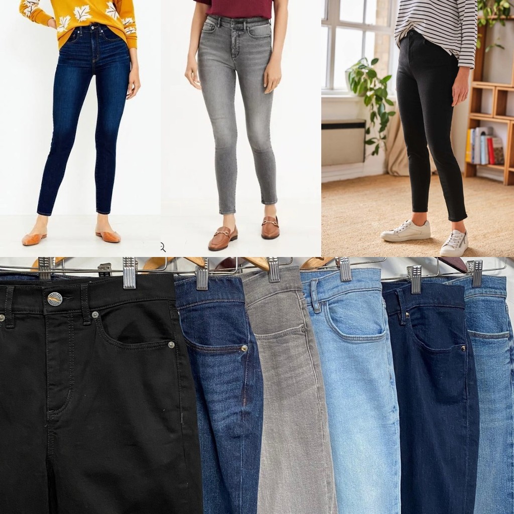 WARNAMU #1392 MIX SKINNY LOFT PANTS