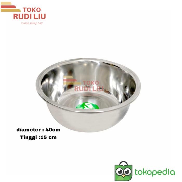 Baskom Tinggi 40 Cm Stainless Steel 40cm Mixing Bowl Baskom