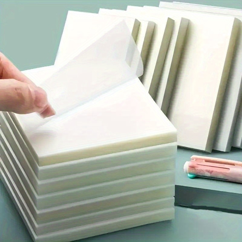 

Transparent Sticky Notes, Writable Minimalist Memo Paper, Can Be Used for Notes Multiple Times, 50 Sheets