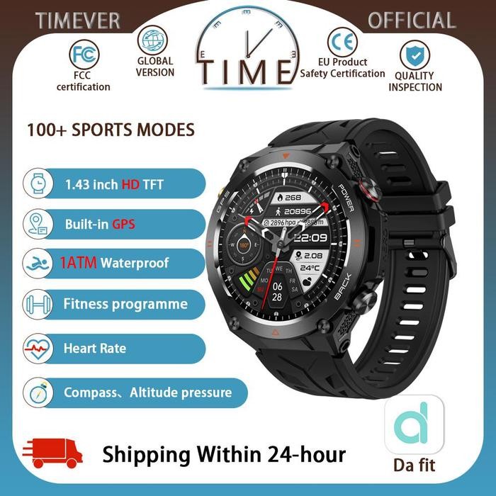 TIMEVER KC82 |  Built-in GPS | 650 mah jam tangan pintar | tahan air 1ATM | jam tangan militer | ket