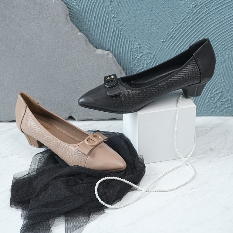 ABRISD Peter Keiza Sepatu Pantofel Heels Wanita Formal Hak Tahu Tinggi 3 cm PAS19-3